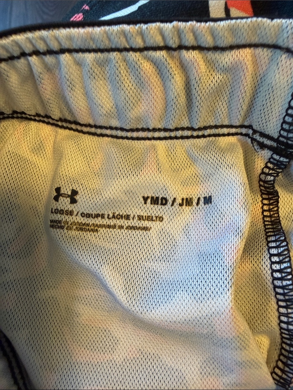 Under Armour Girls Printed Training Shorts - Black Multi - Picture 3 of 3